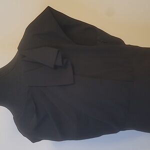 Nicole Miller Black Sheath Mini Dress Cap Sleeves